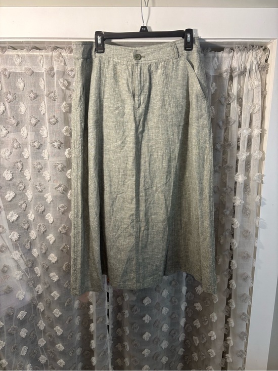 Christopher & Banks Dresses & Skirts - Christopher & Banks Light Sage A-Line Linen Blend Skirt